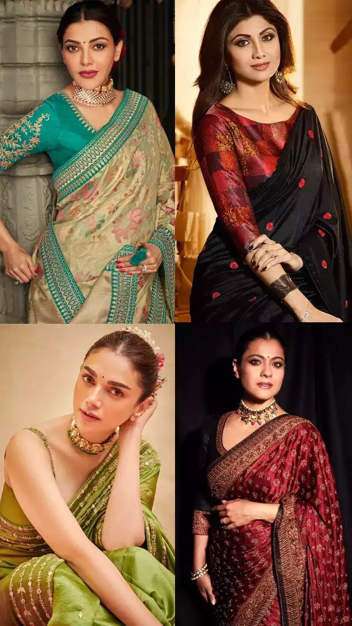 Kajal Aggarwal, Keerthy Suresh & More: Celeb-Inspired Silk Saree Looks 